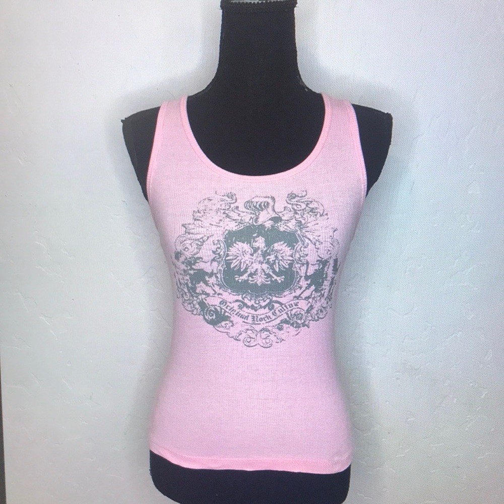 Pink Graphic Tank Top